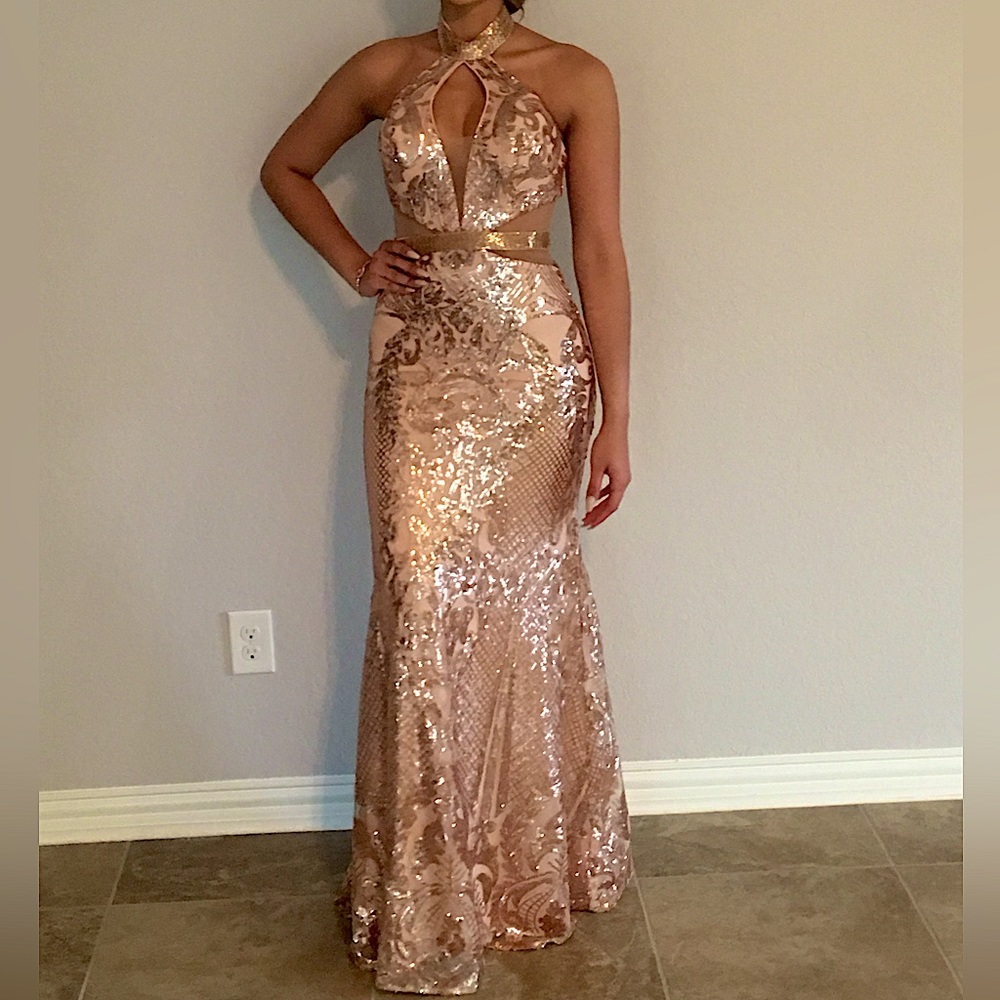 Rose Gold Prom/Wedding/Party/New Years Dress.
